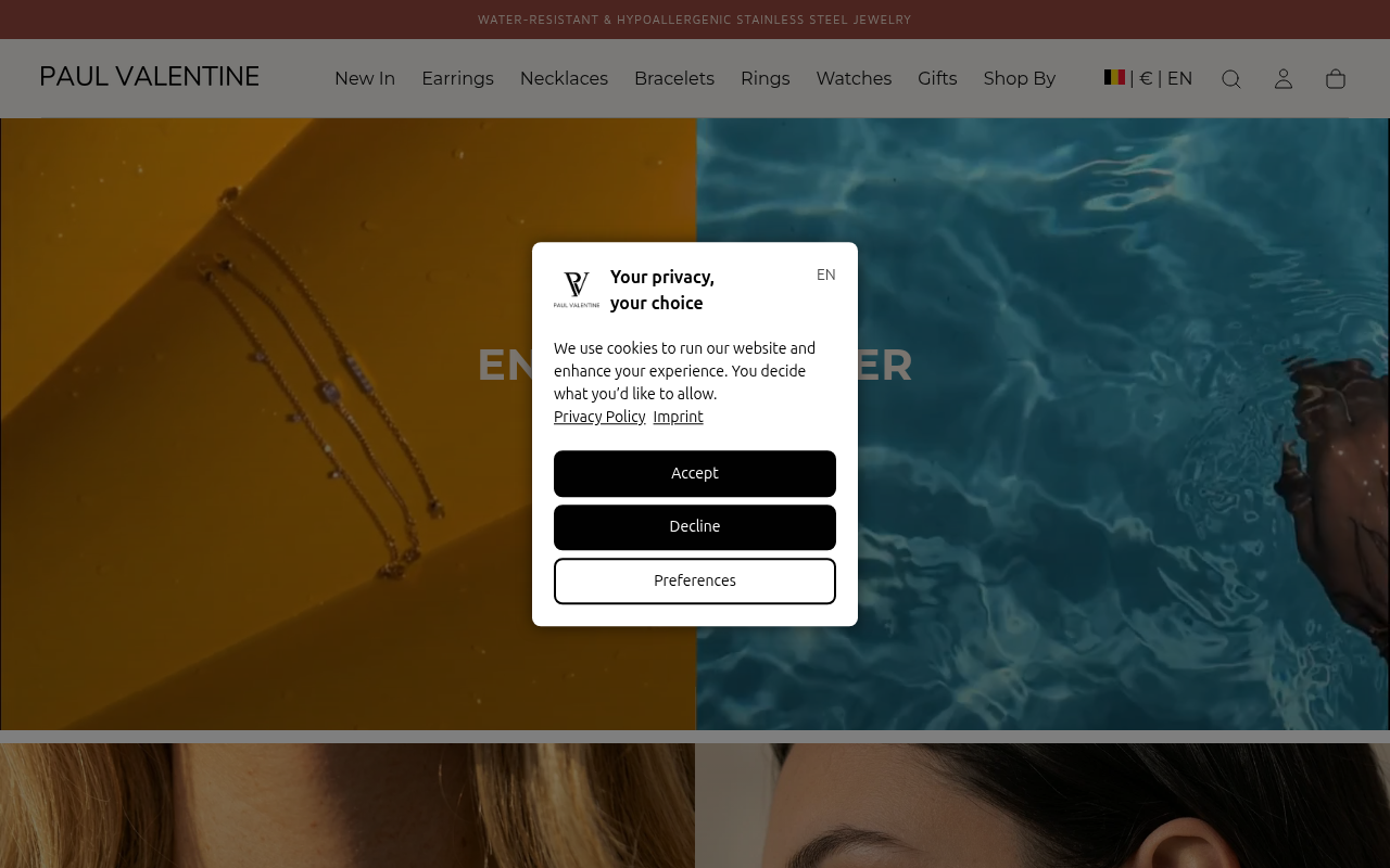 Screenshot van paul-valentine.com