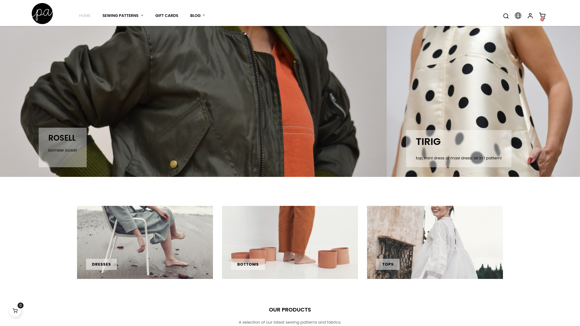Screenshot van paulinealicepatterns.com