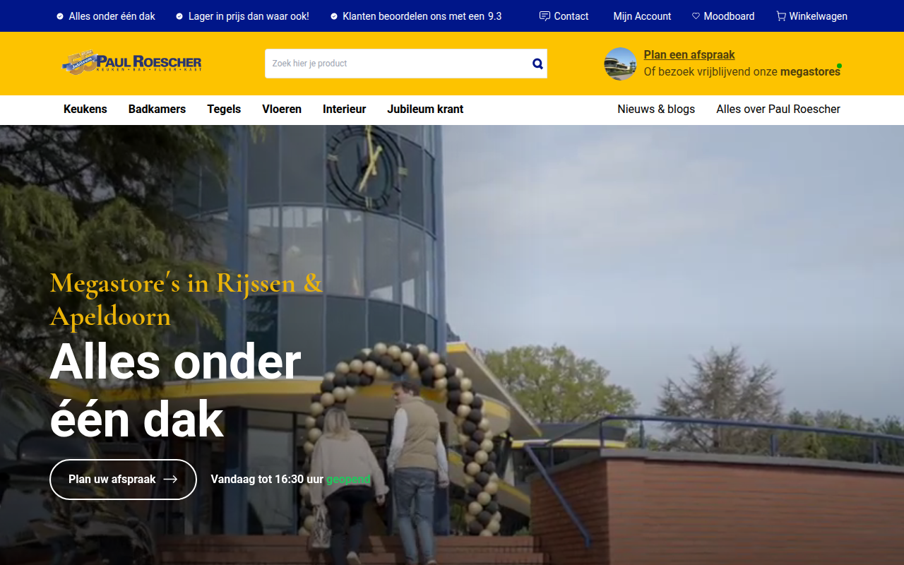 Screenshot van paulroescher.nl