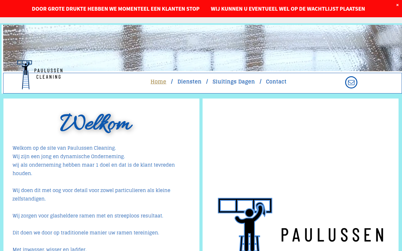 Screenshot van paulussencleaning.com