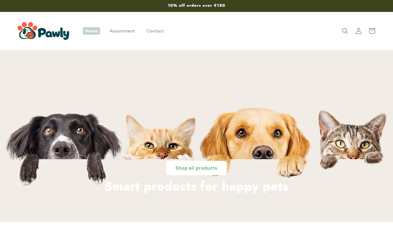 Screenshot van pawlypetco.myshopify.com