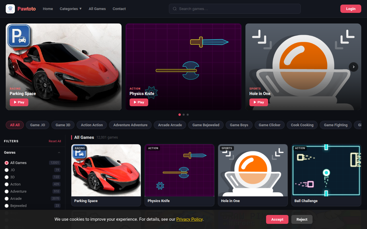 Screenshot van pawtoto.com