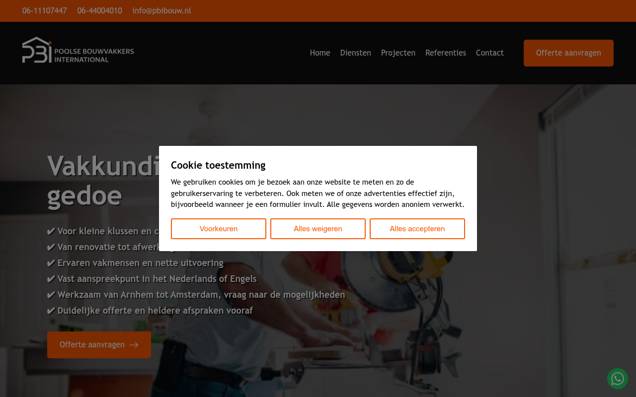 Screenshot van pbibouw.nl
