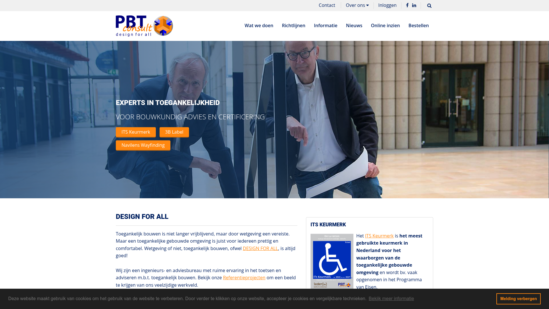Screenshot van pbtconsult.nl