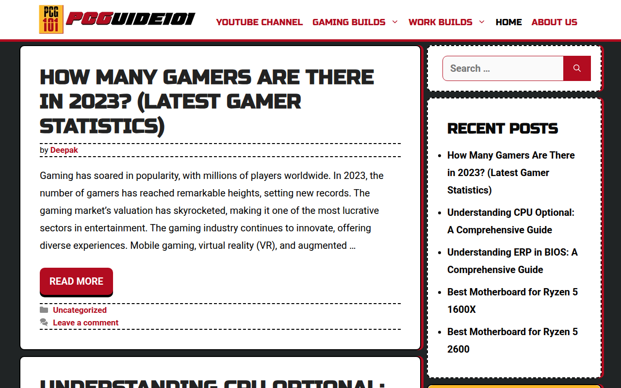 Screenshot van pcguide101.com