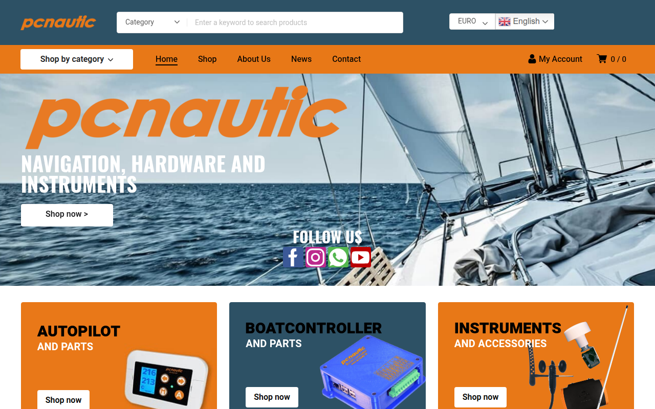 Screenshot van pcnautic.com