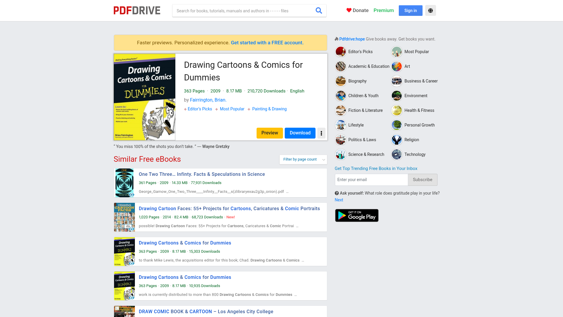 Screenshot van pdfdrive.com