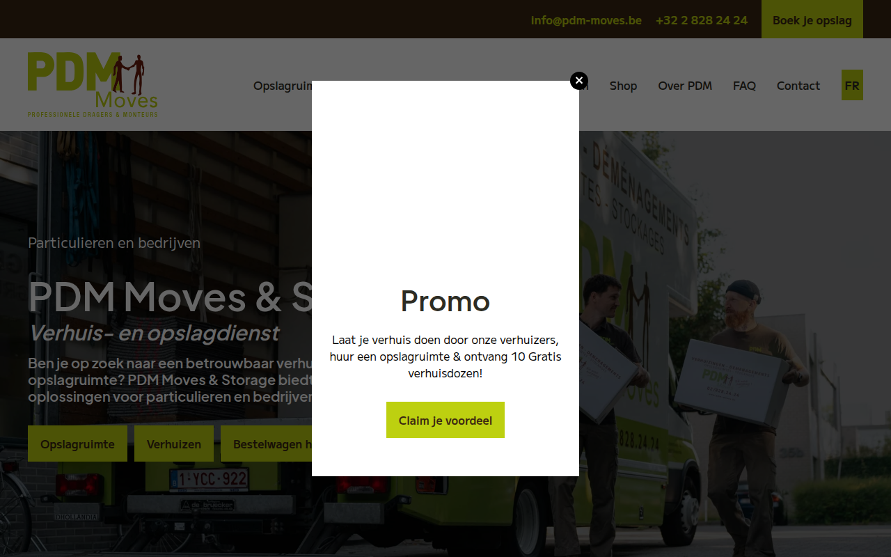 Screenshot van pdm-moves.be