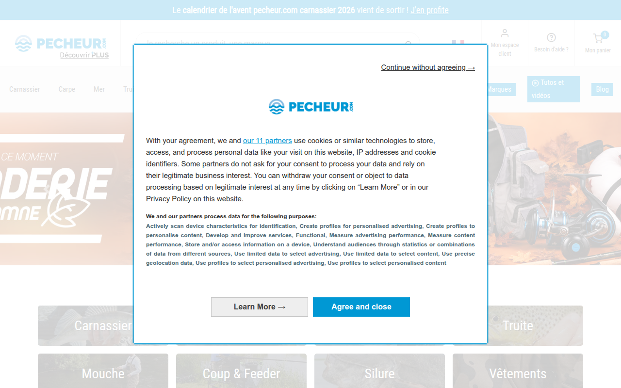 Screenshot van pecheur.com