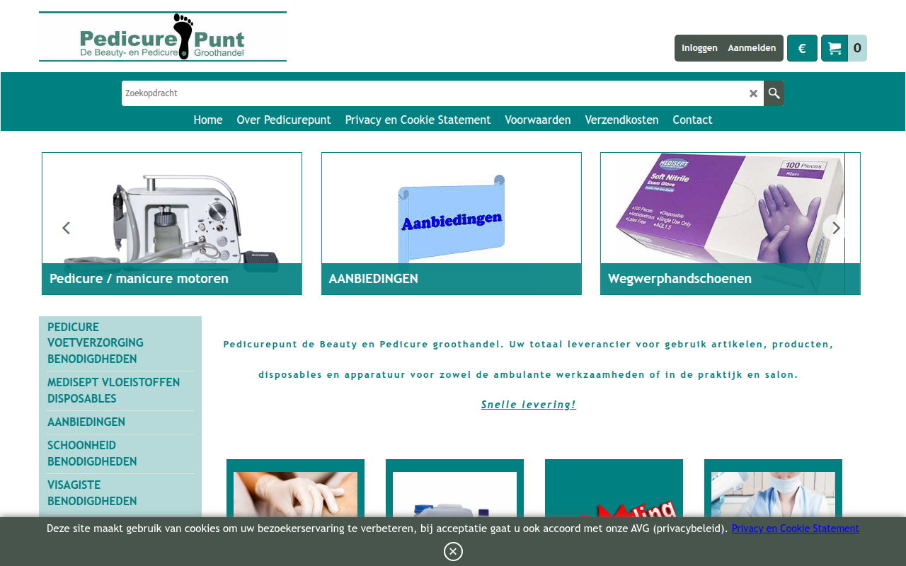 Screenshot van pedicurepunt.com
