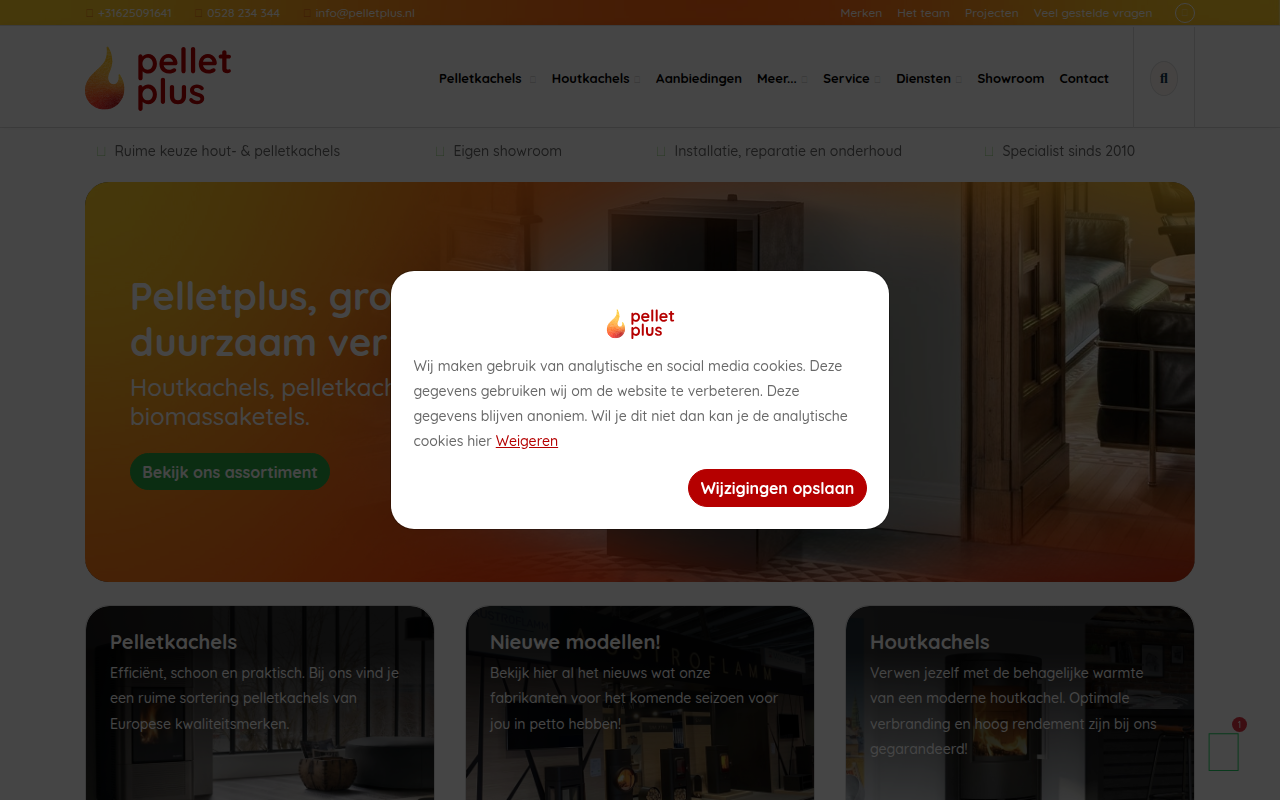 Screenshot van pelletplus.nl