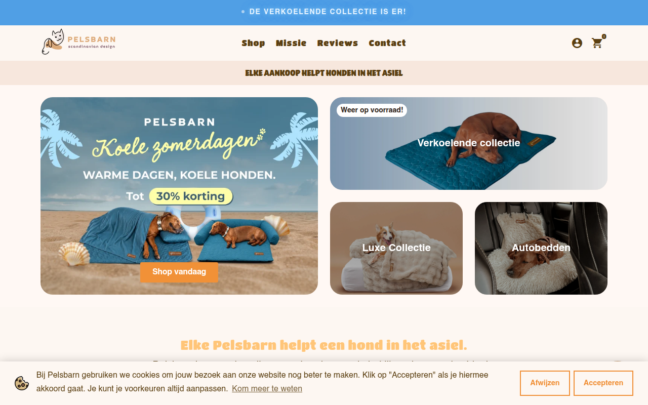 Screenshot van pelsbarn.nl