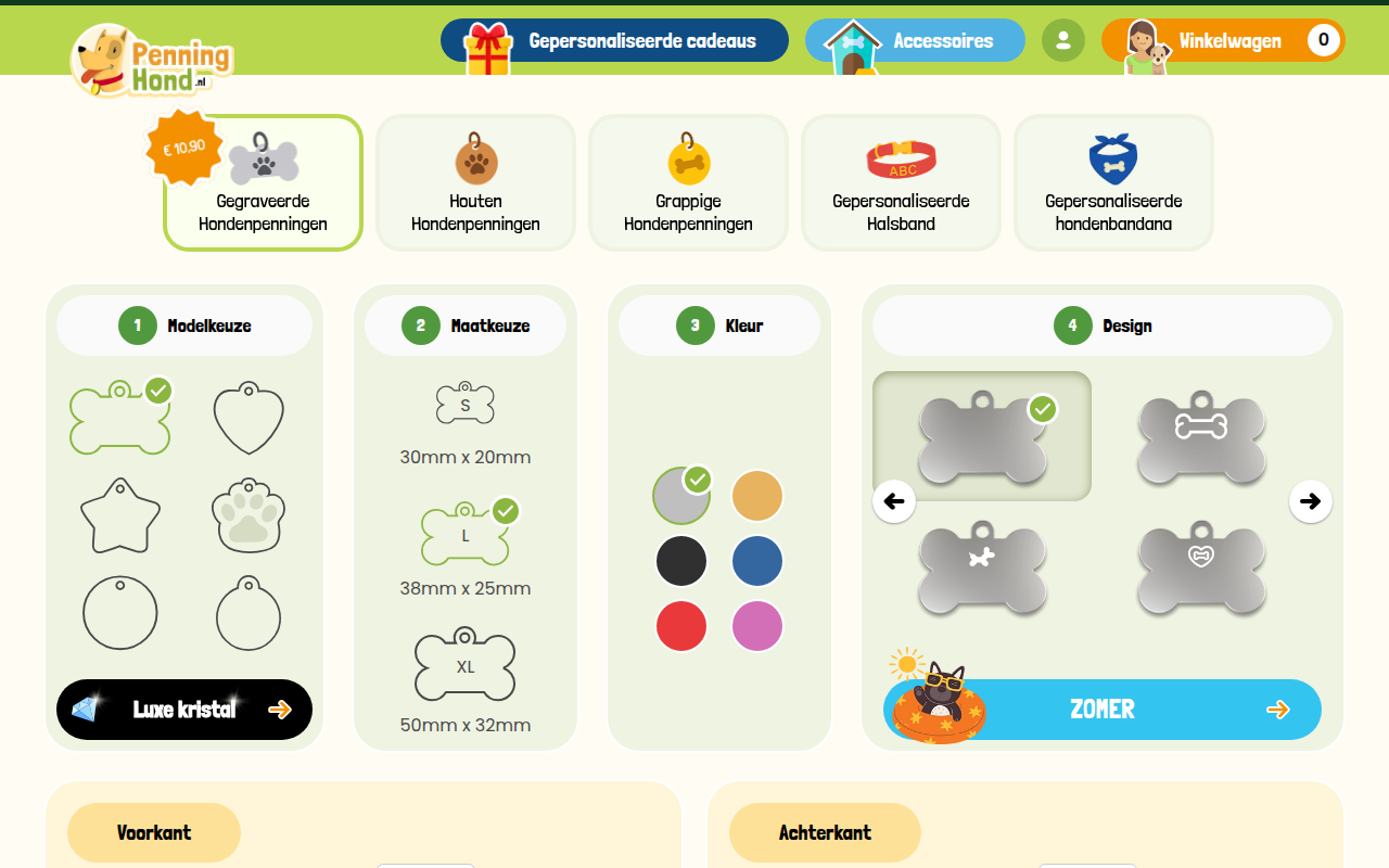 Screenshot van penninghond.nl