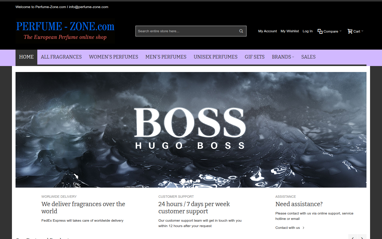 Screenshot van perfume-zone.com