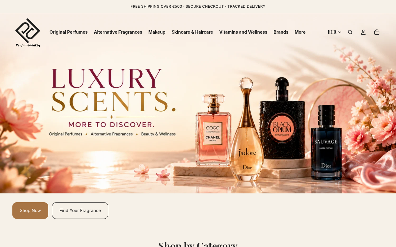 Screenshot van perfumedeal24.com