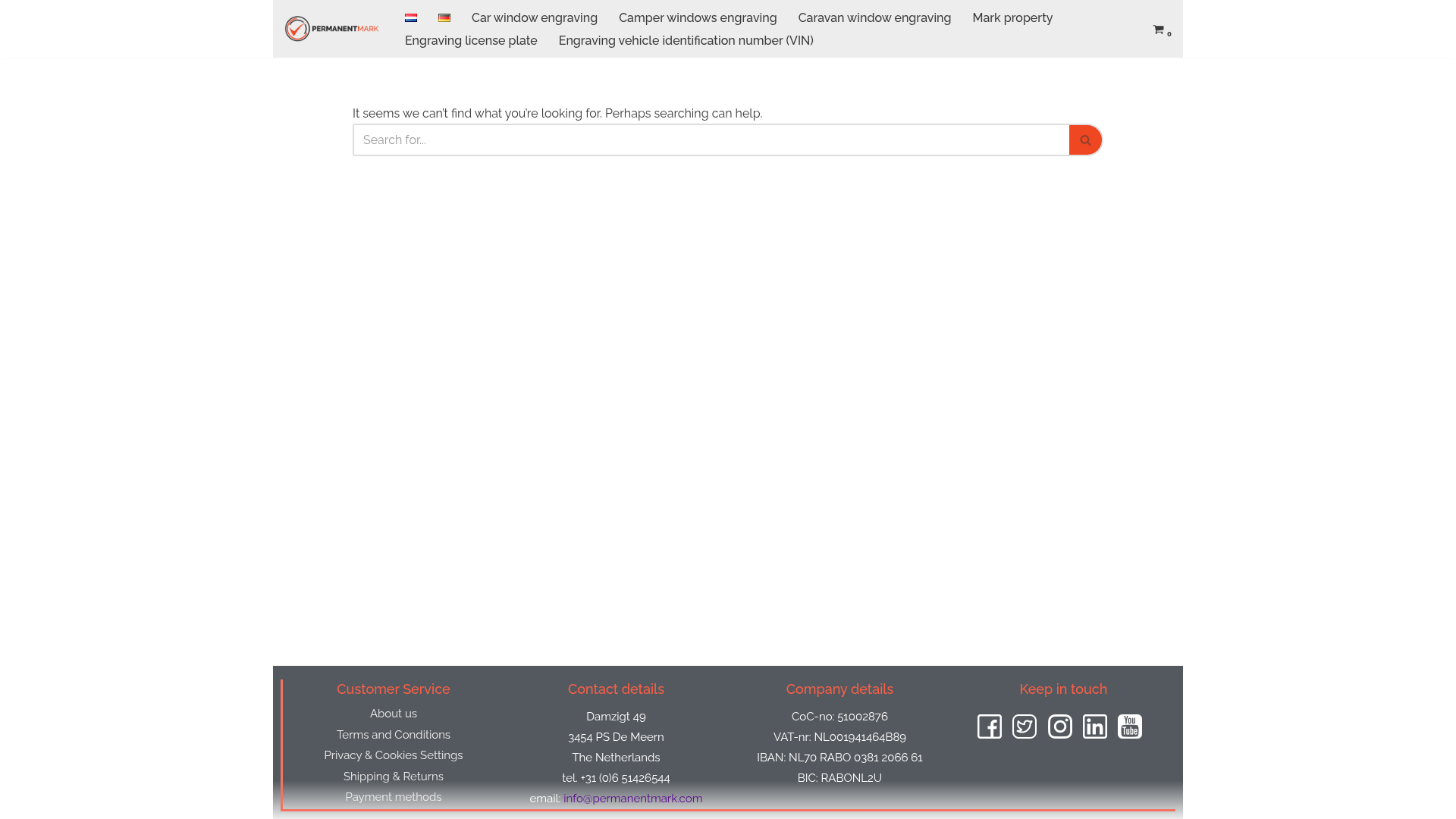 Screenshot van permanentmark.com