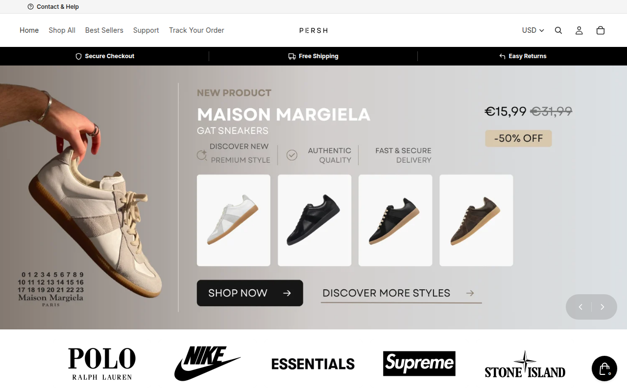 Screenshot van Persh Wear