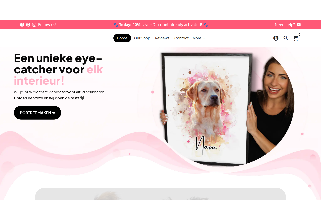 Screenshot van pets-portrait.com