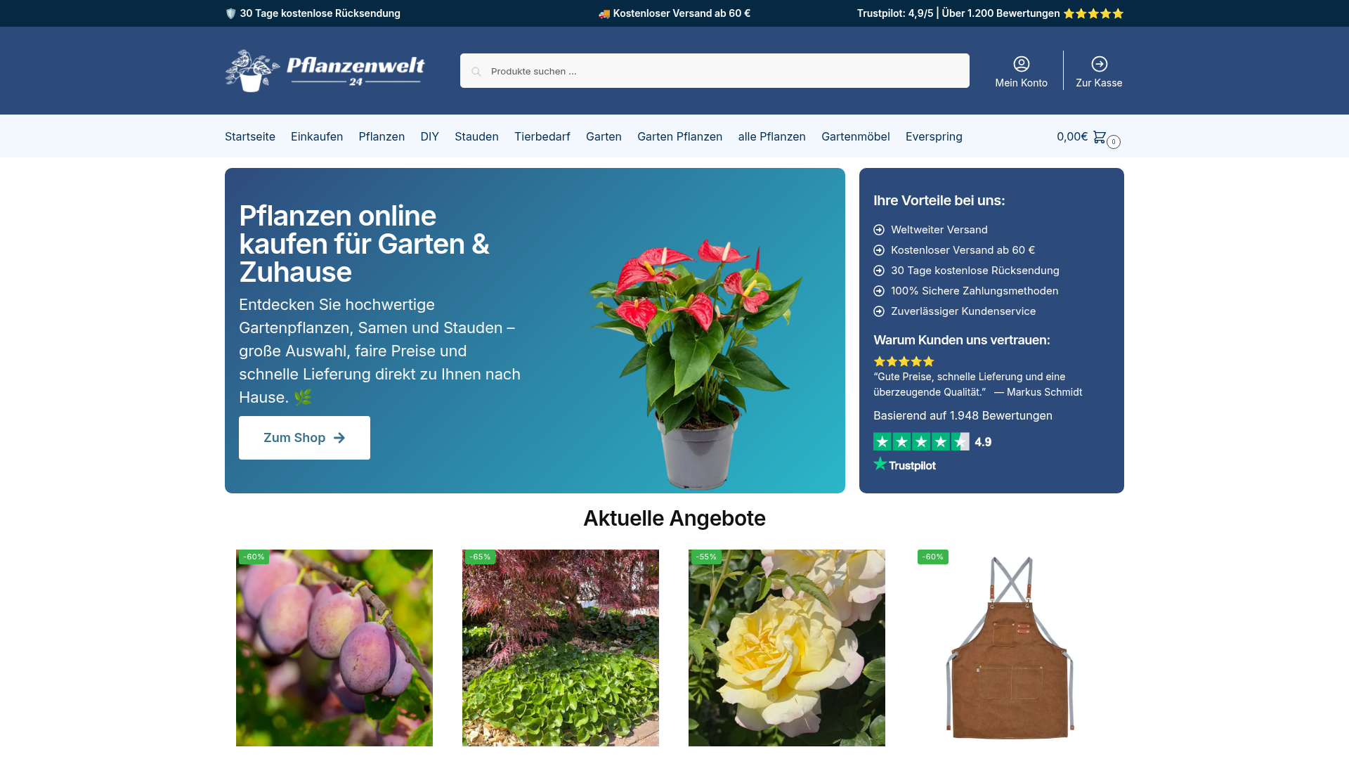 Screenshot van pflanzenwelt24.com
