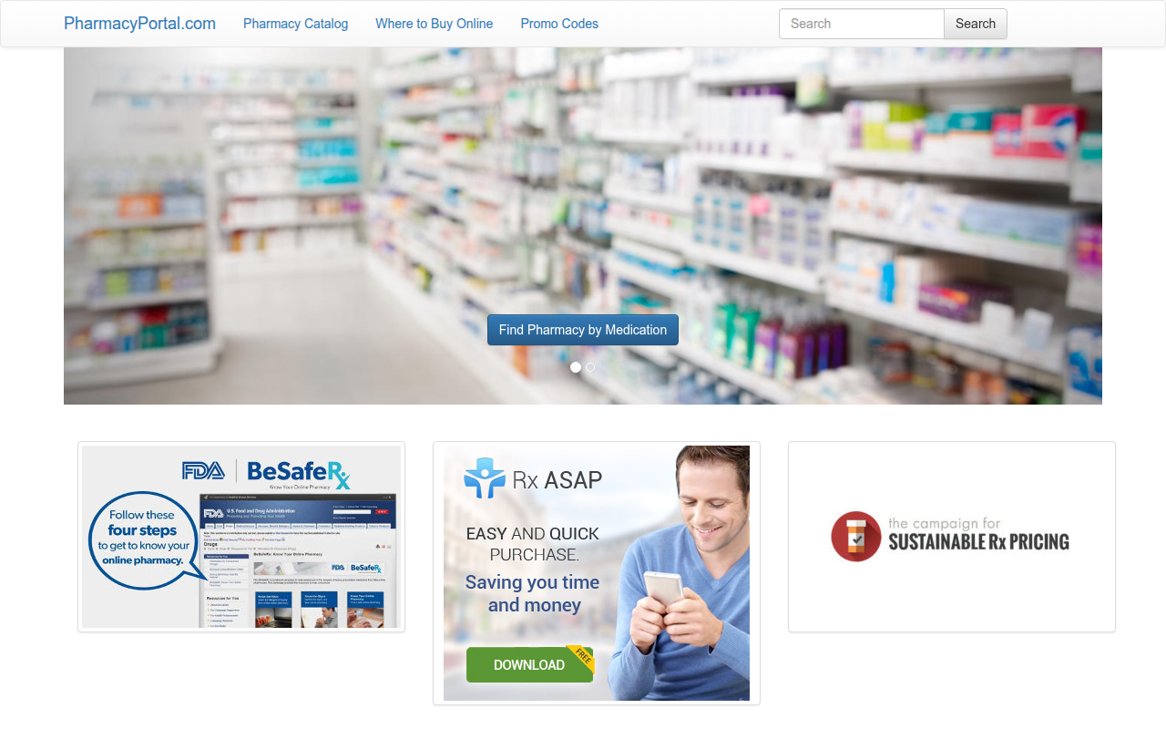 Screenshot van pharmacyportal.com