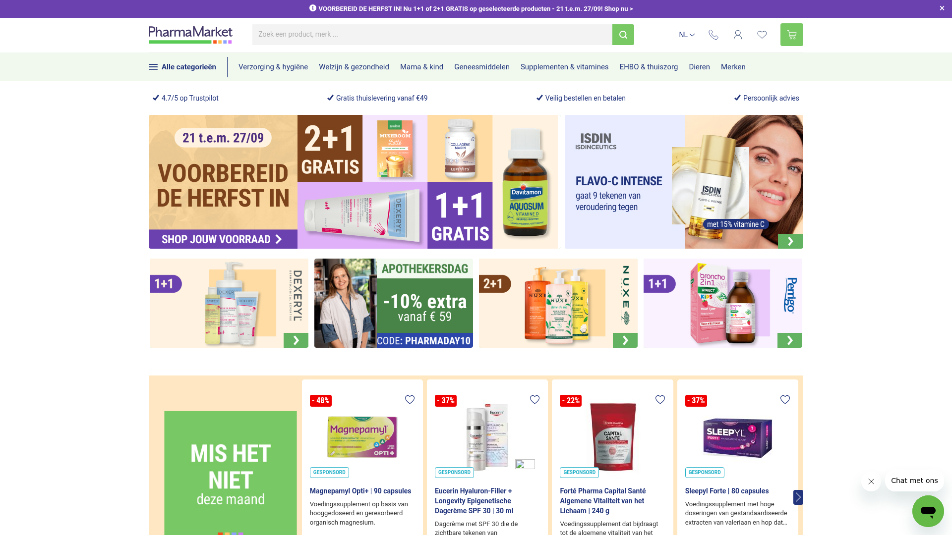 Screenshot van pharmamarket.nl