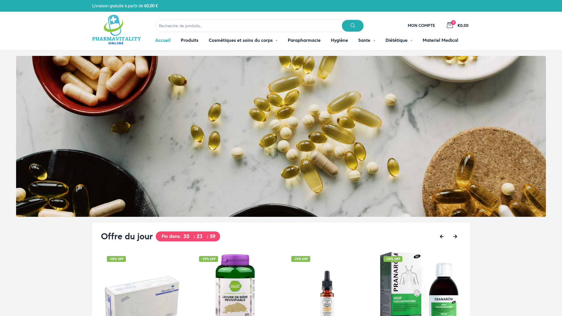 Screenshot van pharmavitalityonline.com