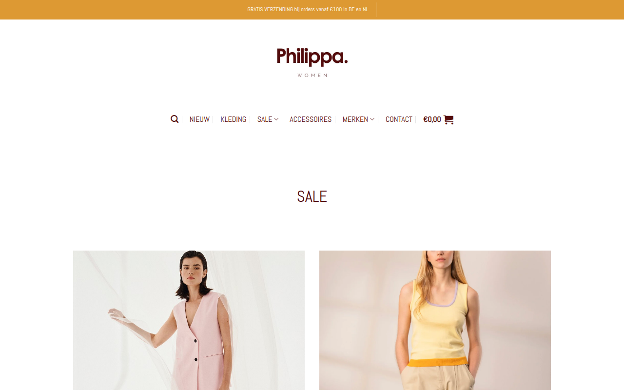Screenshot van philippa.be