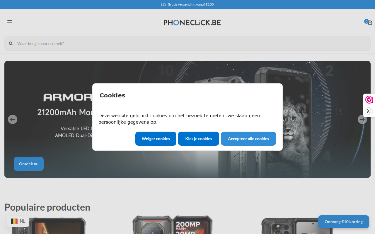 Screenshot van phoneclick.be