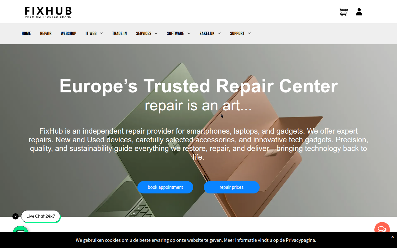 Screenshot van phonefinity.store