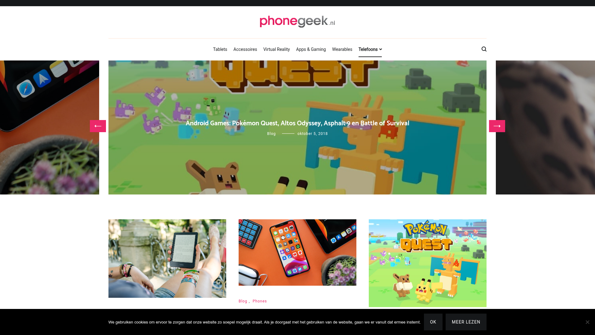 Screenshot van phonegeek.nl