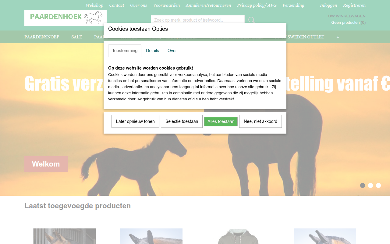 Screenshot van phruitersport.nl
