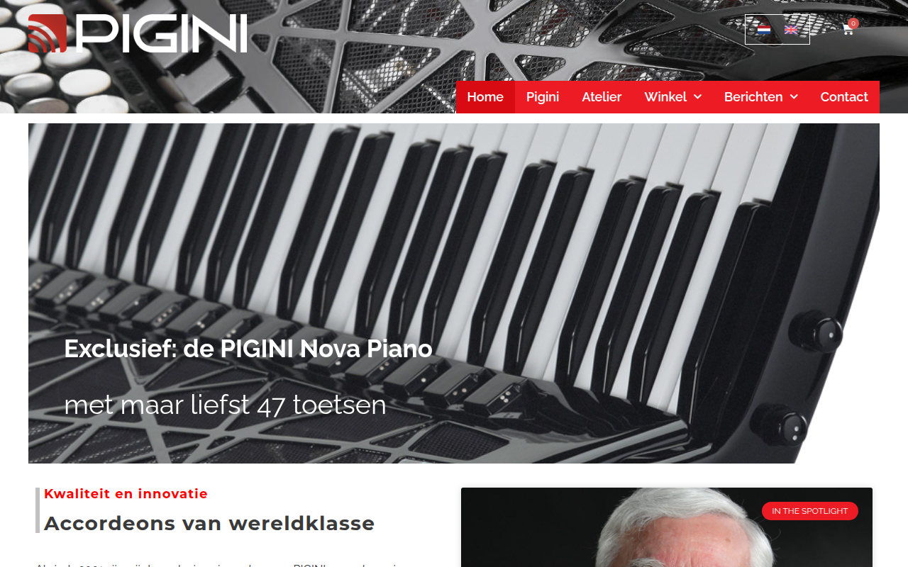Screenshot van pigini.nl