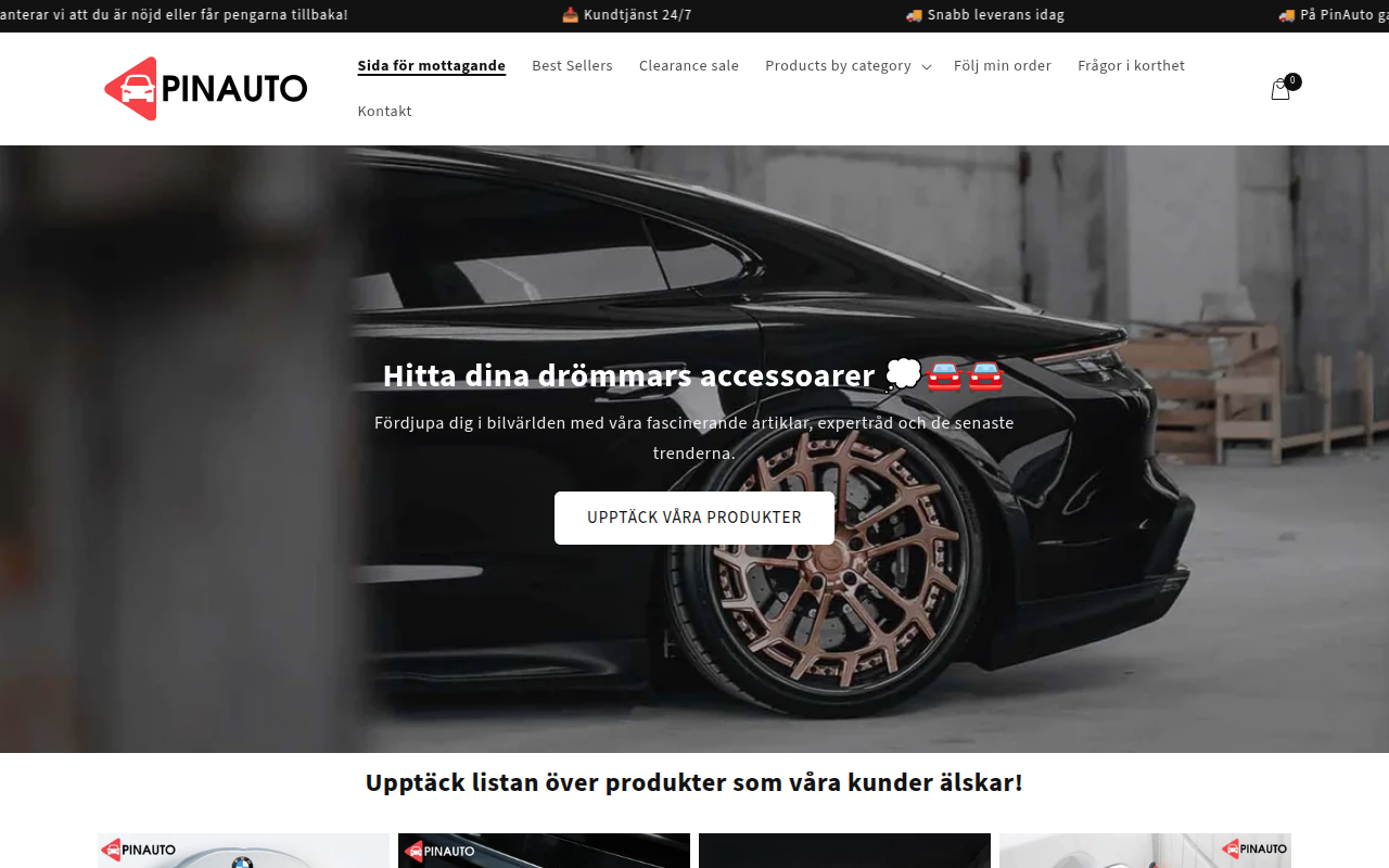 Screenshot van pinauto-store.com