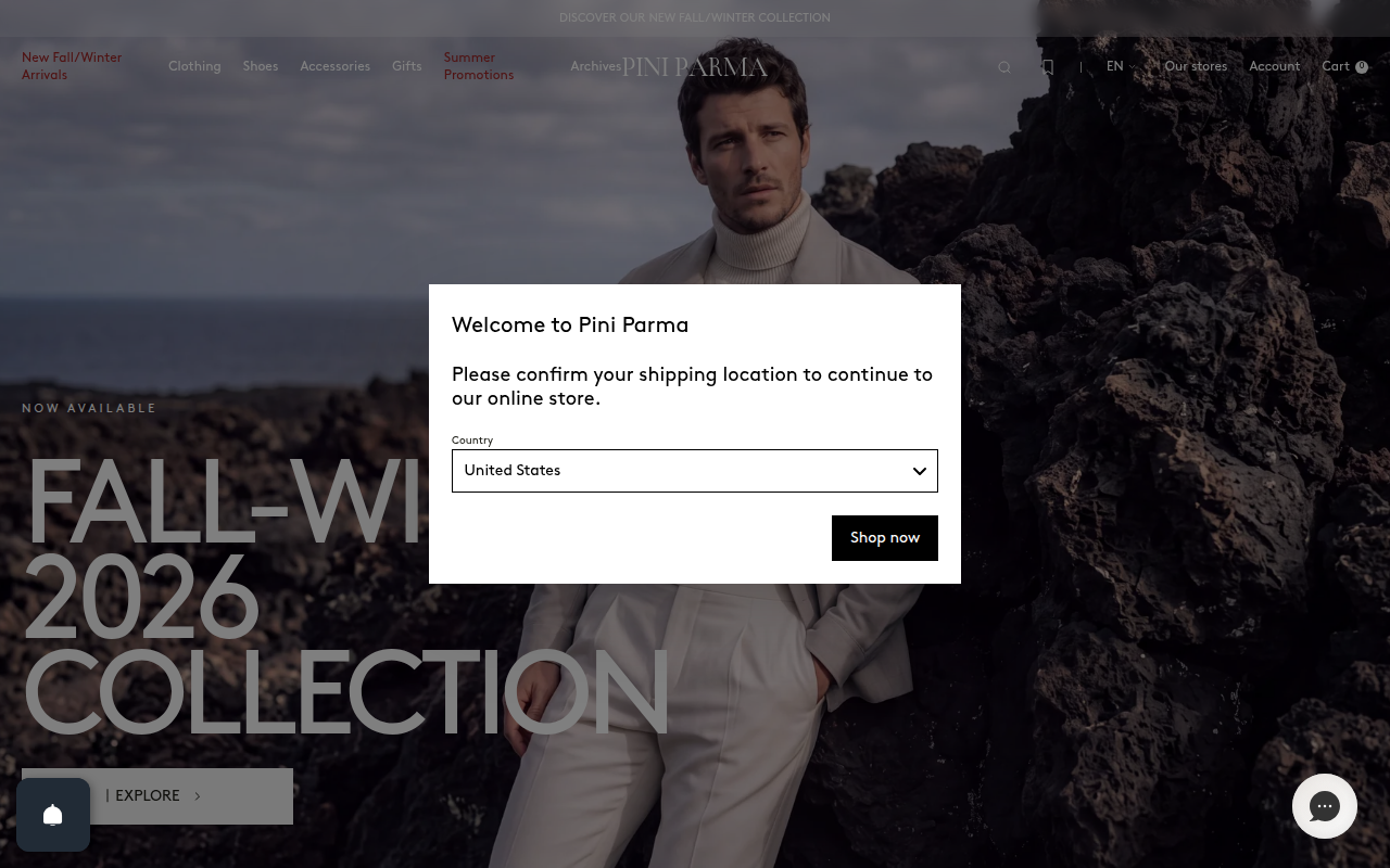 Screenshot van piniparma.com