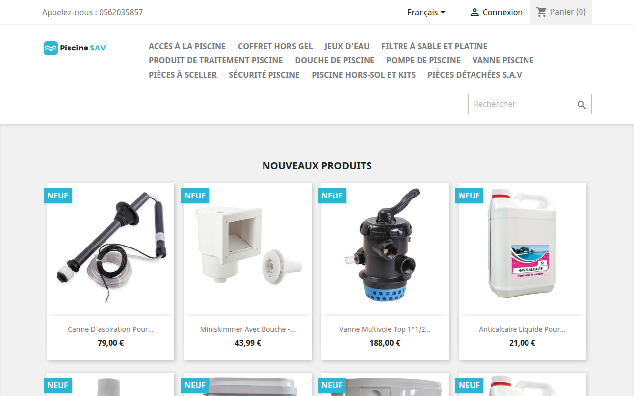 Screenshot van piscine-sav.com