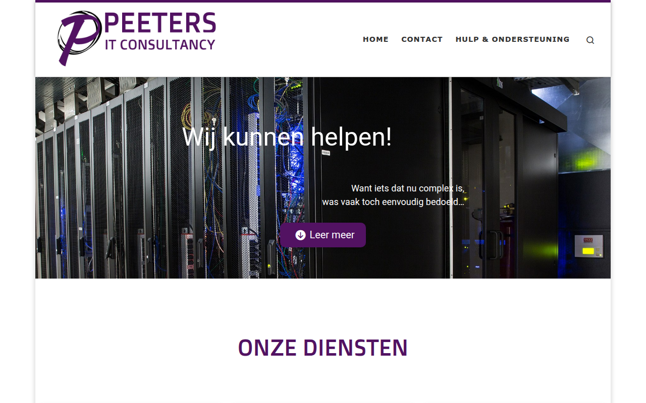 Screenshot van pitcon.nl