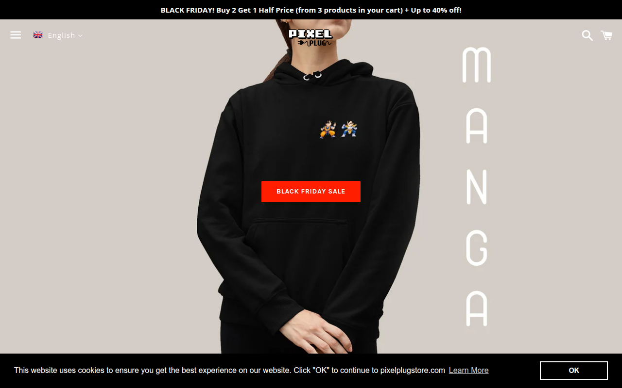 Screenshot van pixelplugstore.com