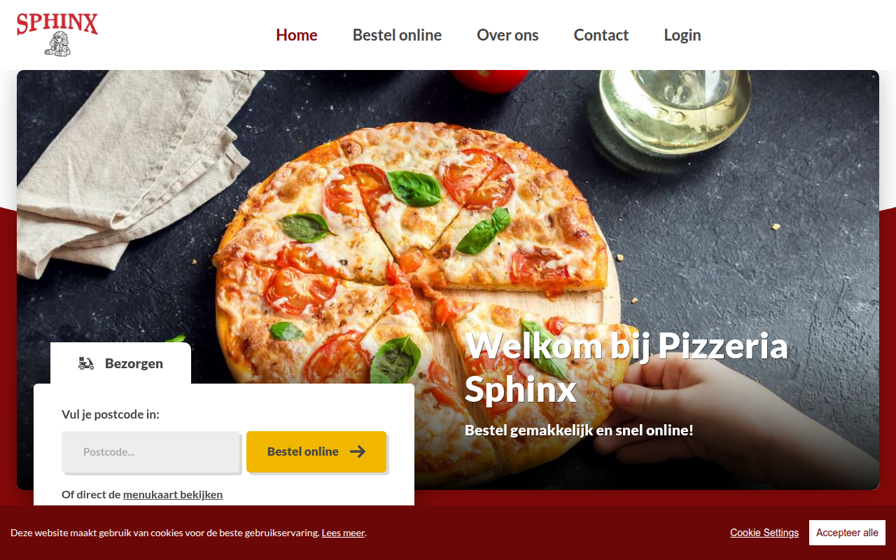 Screenshot van pizzeriasphinx-tegelen.nl