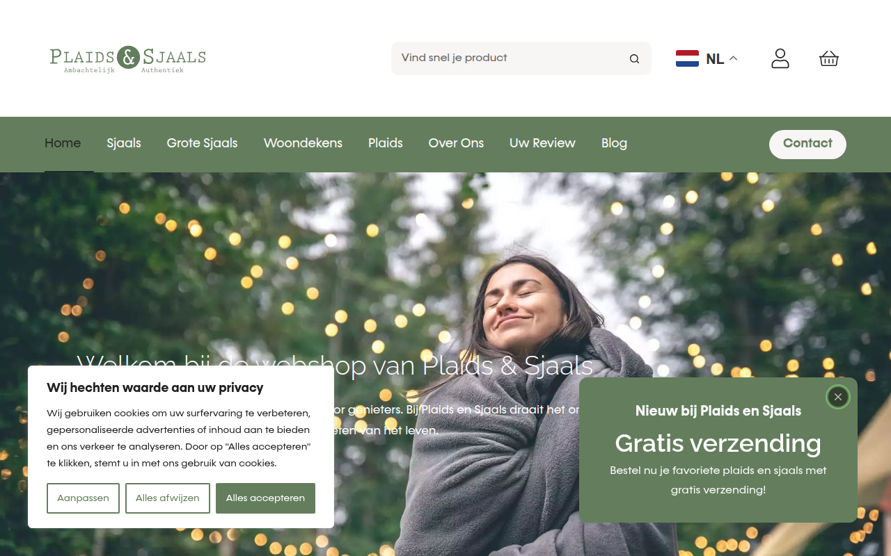 Screenshot van plaidsenshawls.nl
