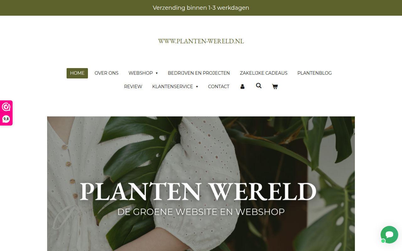 Screenshot van planten-wereld.nl