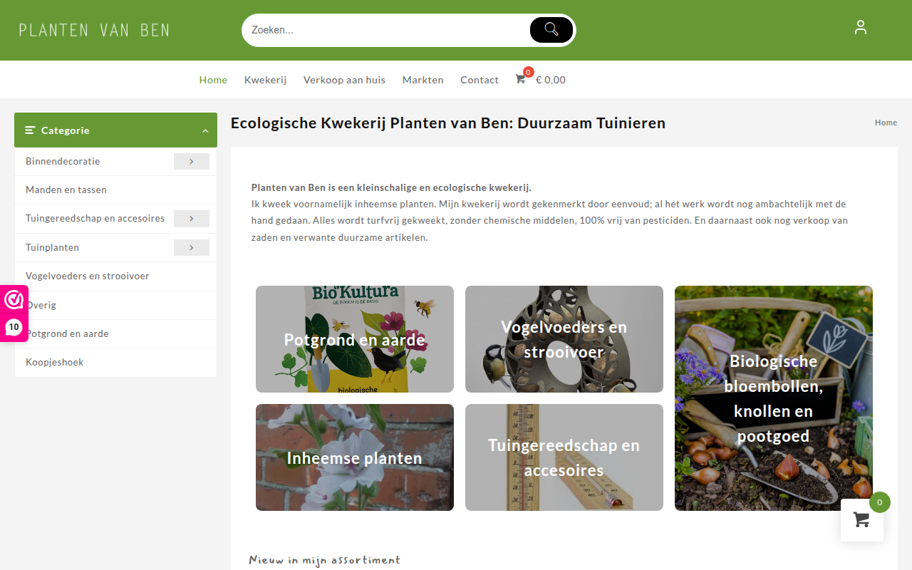 Screenshot van plantenvanben.nl