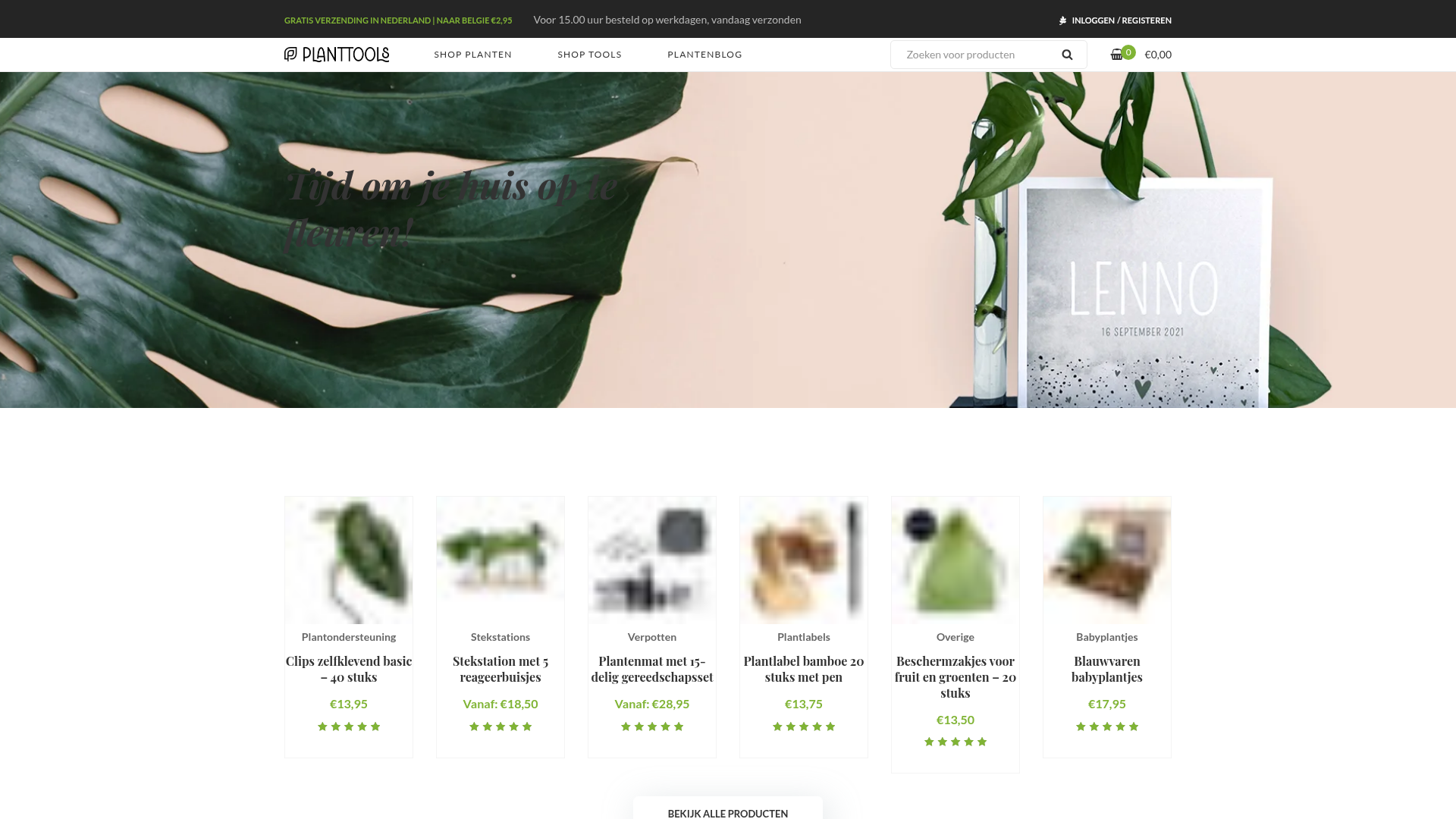 Screenshot van planttools.nl
