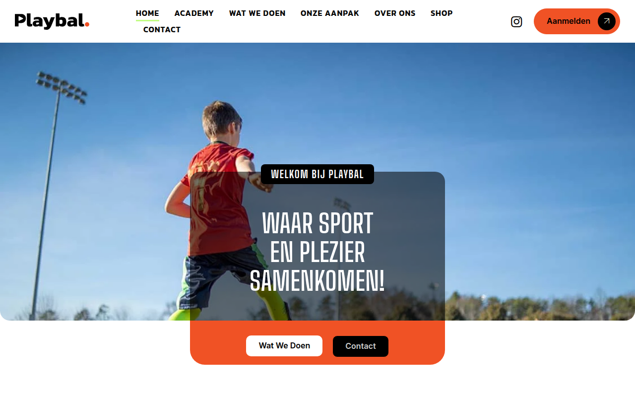 Screenshot van playbal.nl