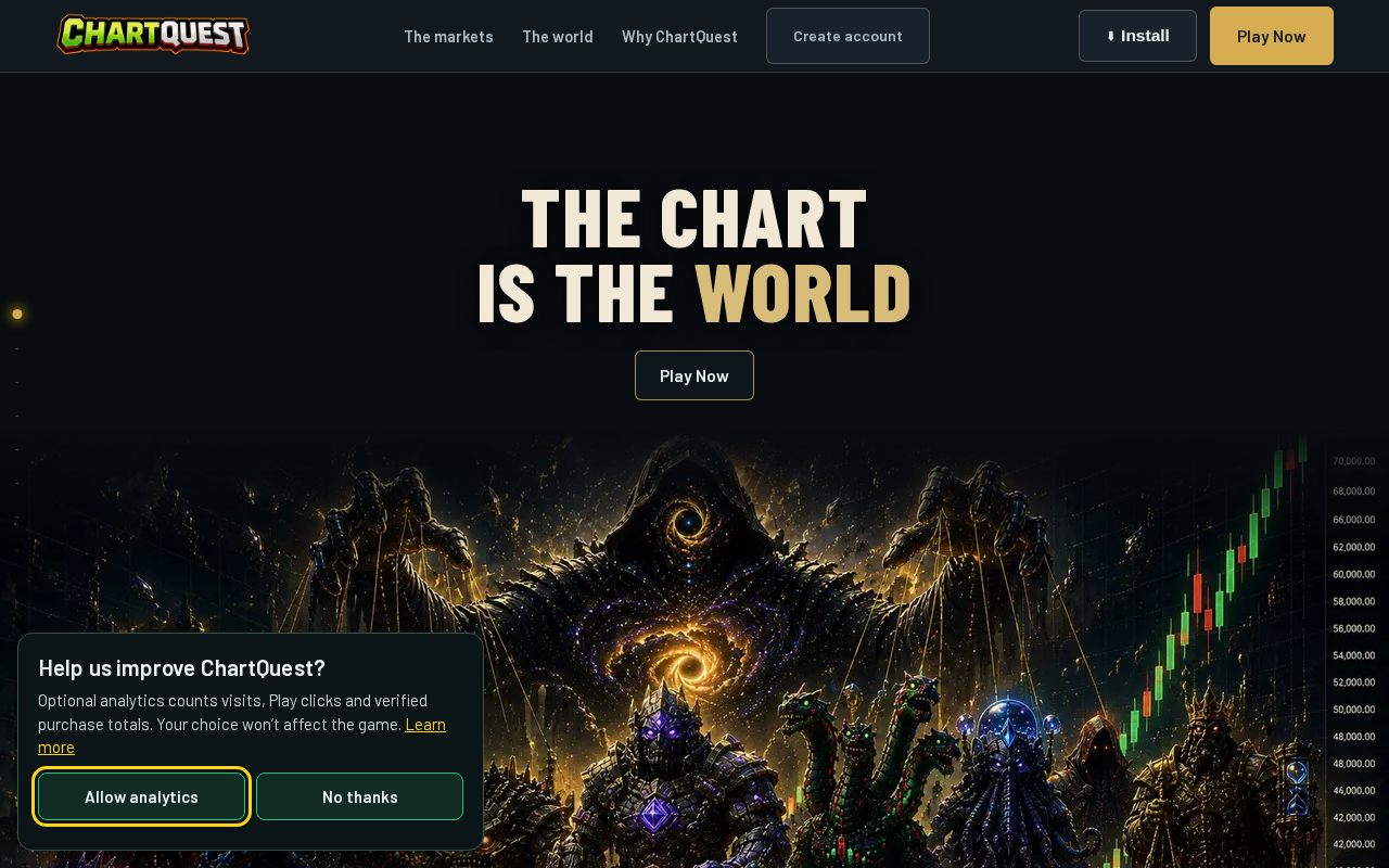 Screenshot van playchartquest.com