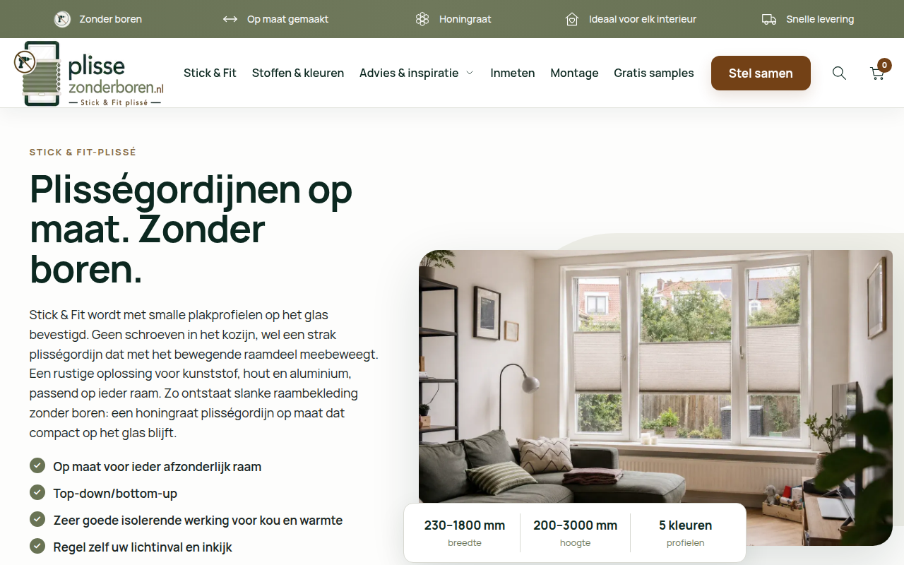 Screenshot van plissezonderboren.nl