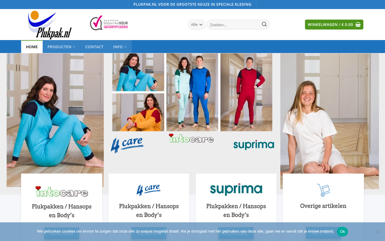 Screenshot van plukpak.nl