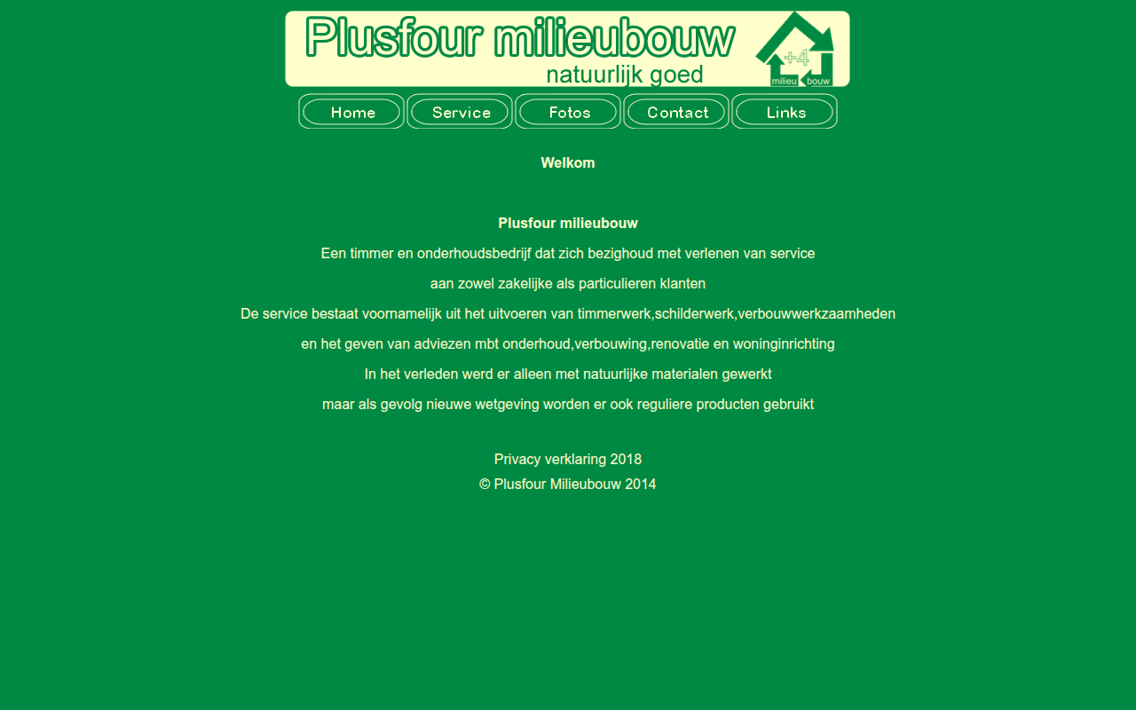 Screenshot van plusfour.nl