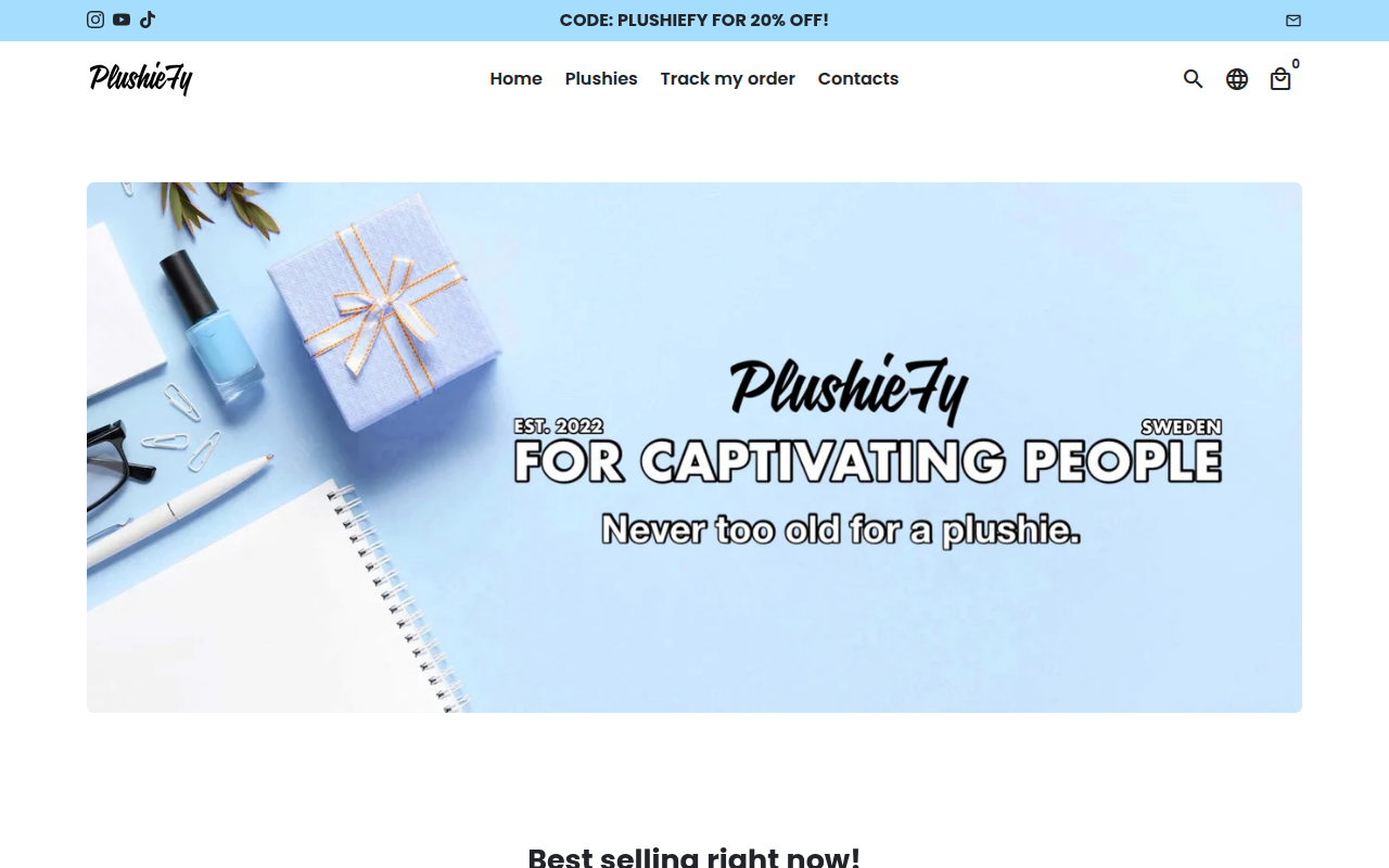 Screenshot van plushiefy.com