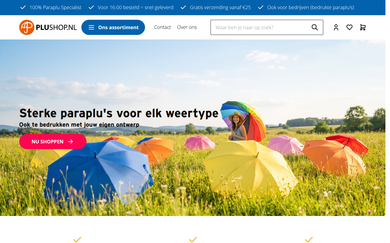 Screenshot van plushop.nl