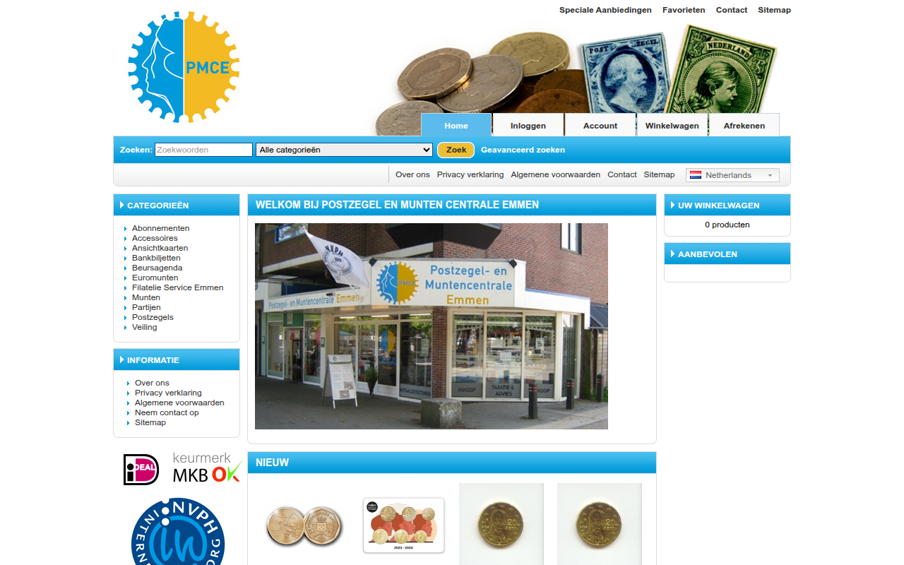 Screenshot van pmc-emmen.nl